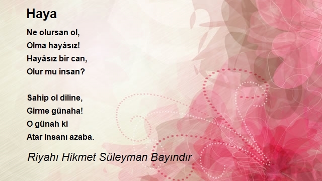 Riyahı Hikmet Süleyman Bayındır