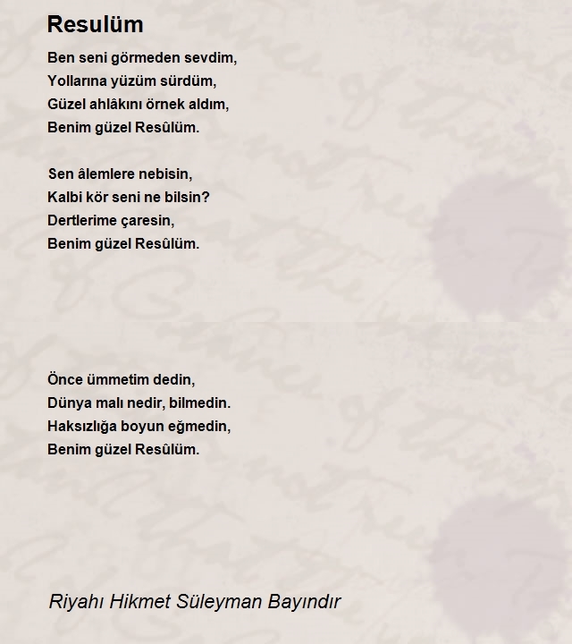 Riyahı Hikmet Süleyman Bayındır