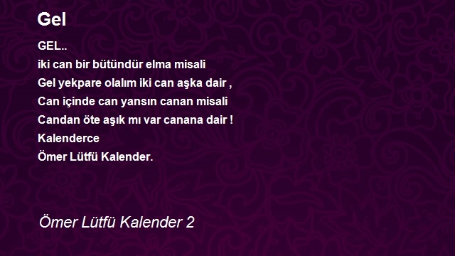 Ömer Lütfü Kalender 2