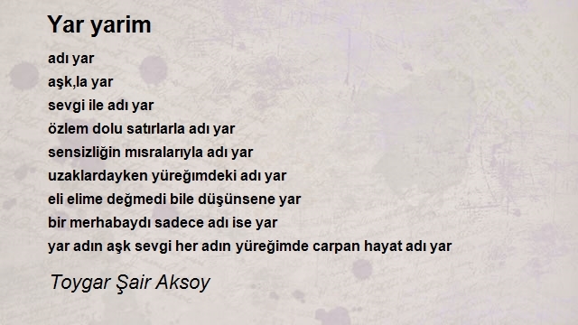 Toygar Şair Aksoy