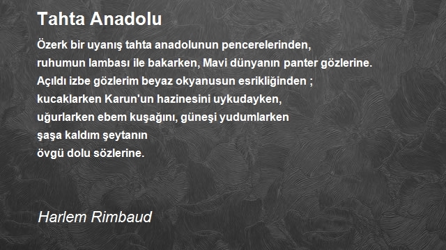 Harlem Rimbaud