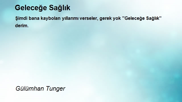 Gülümhan Tunger