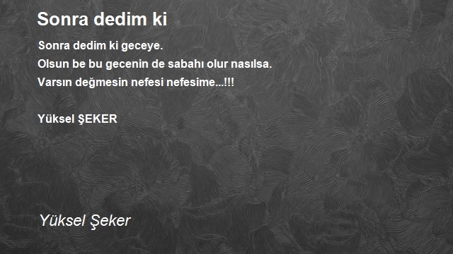 Yüksel Şeker