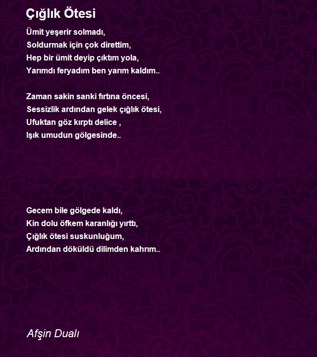 Afşin Dualı