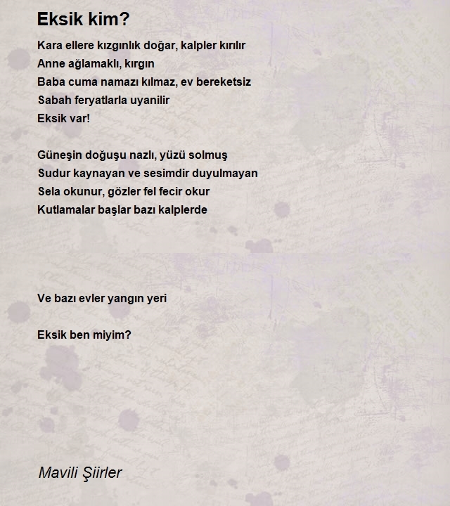 Mavili Şiirler