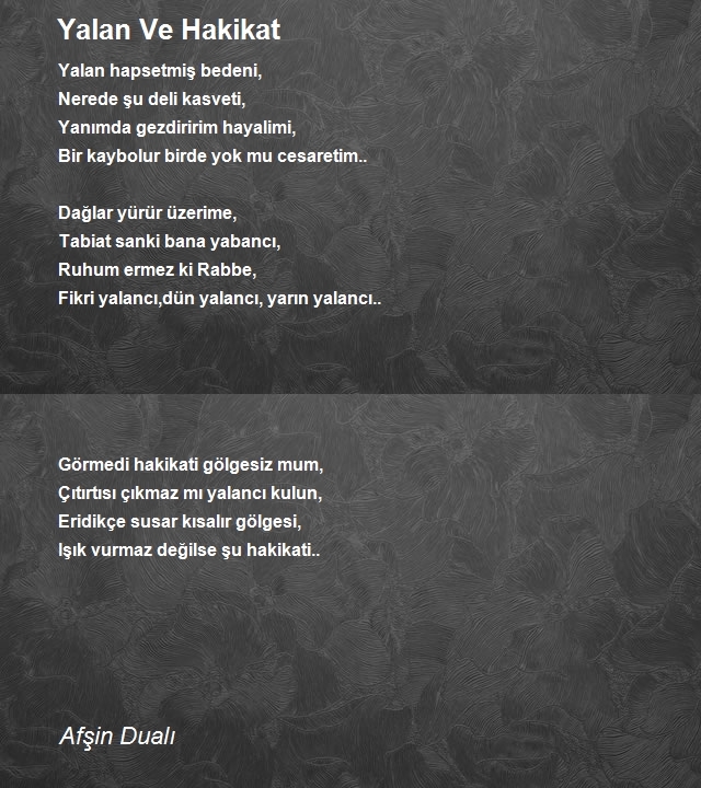 Afşin Dualı