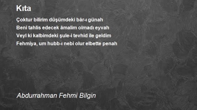 Abdurrahman Fehmi Bilgin