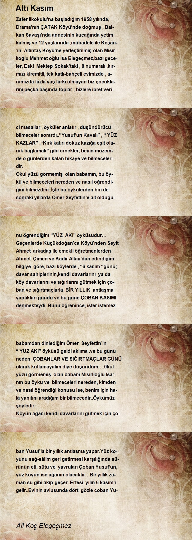 Ali Koç Elegeçmez