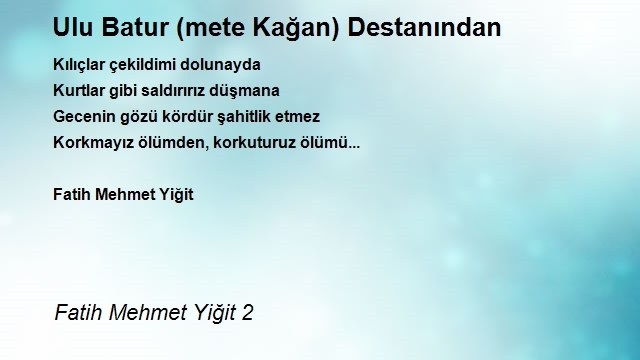 Fatih Mehmet Yiğit 2