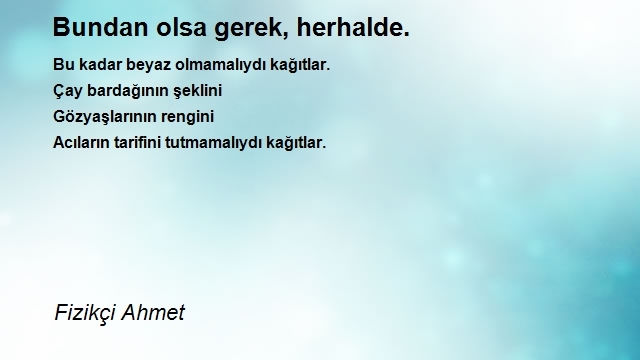 Fizikçi Ahmet