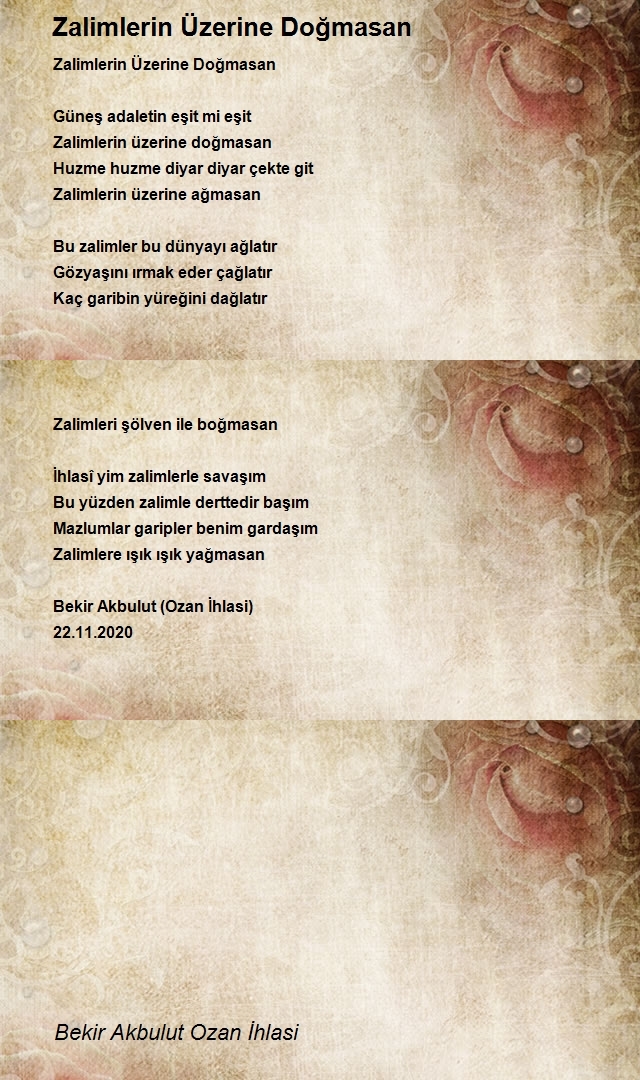 Bekir Akbulut Ozan İhlasi