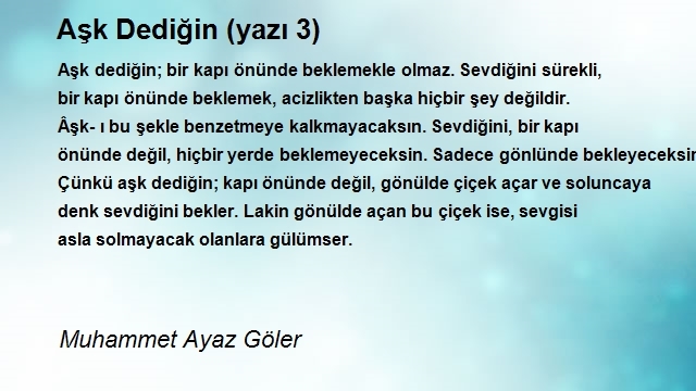 Muhammet Ayaz Göler