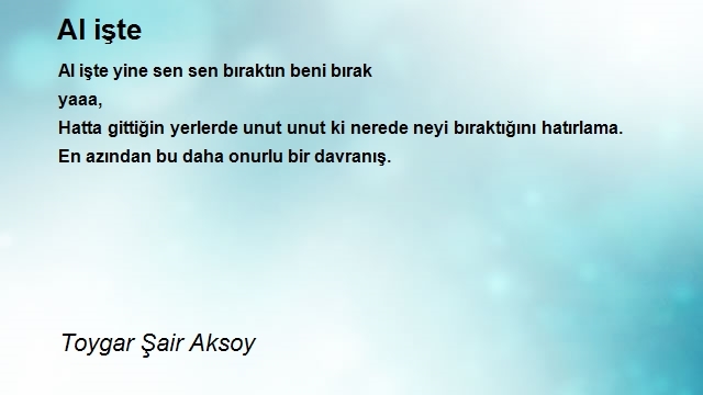 Toygar Şair Aksoy