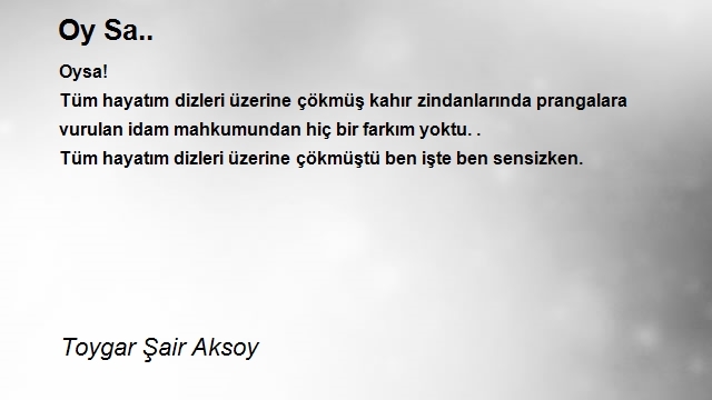 Toygar Şair Aksoy