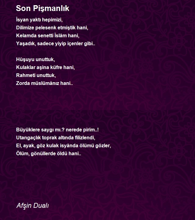 Afşin Dualı