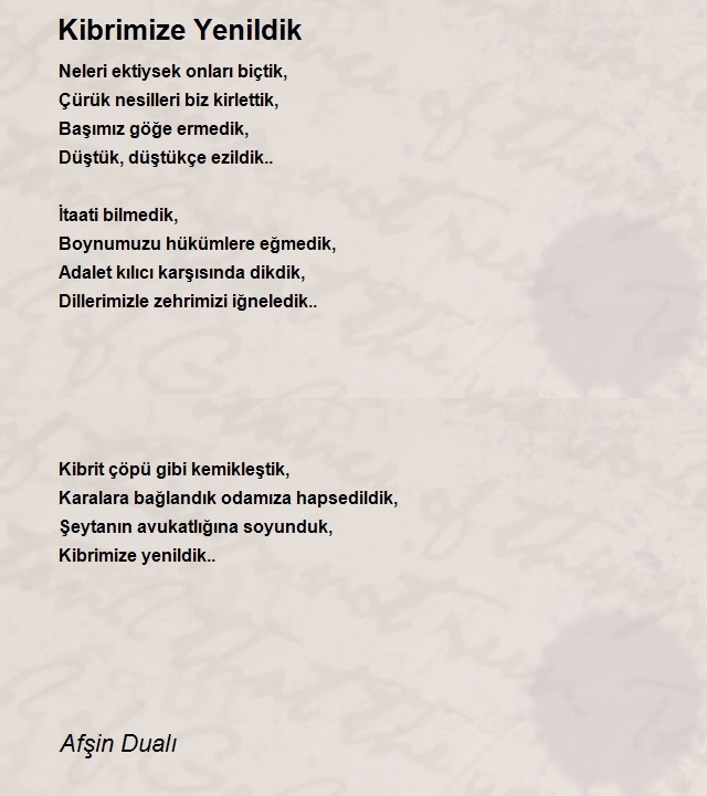 Afşin Dualı