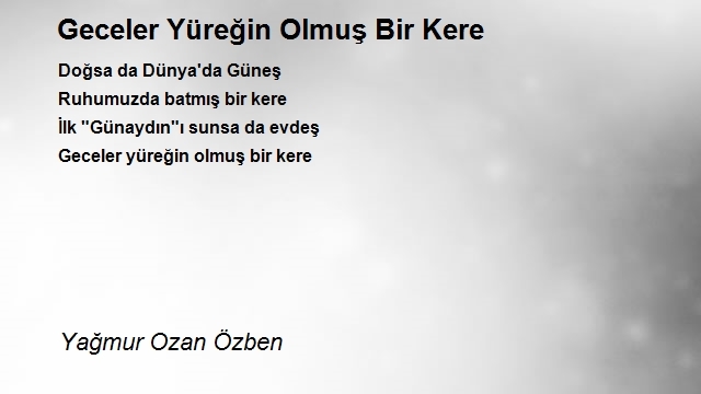 Yağmur Ozan Özben