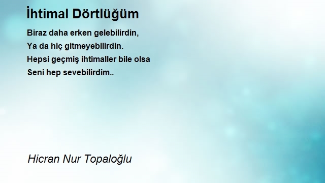 Hicran Nur Topaloğlu