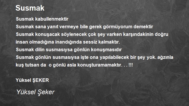 Yüksel Şeker