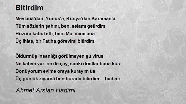 Ahmet Arslan Hadimi