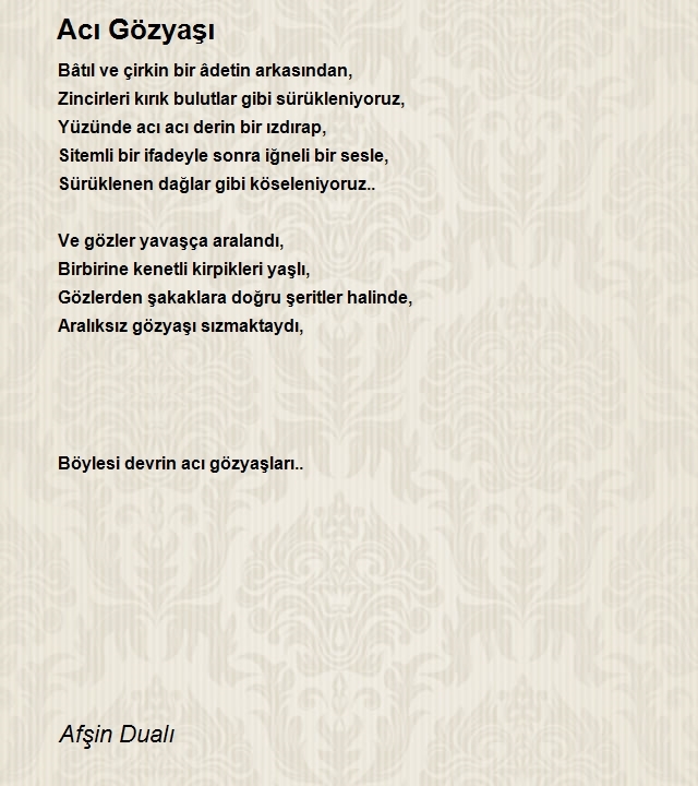 Afşin Dualı