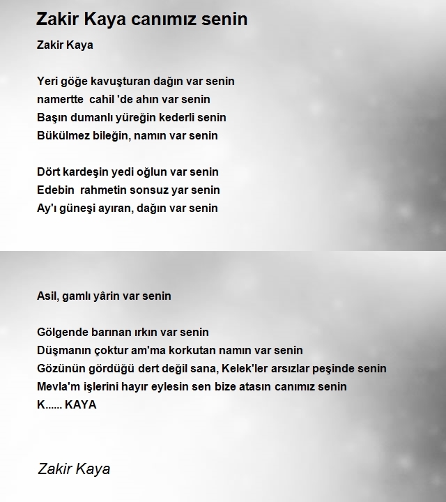 Zakir Kaya