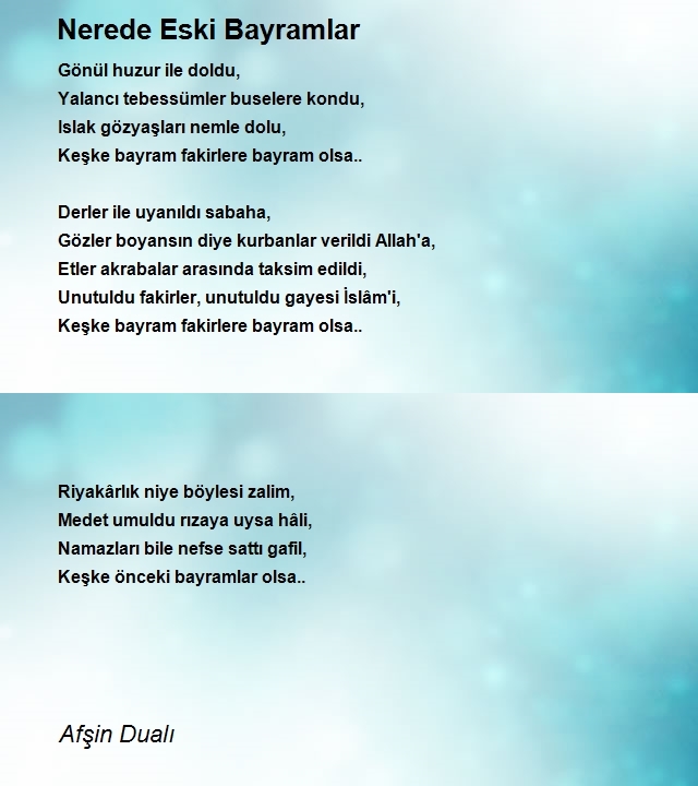 Afşin Dualı