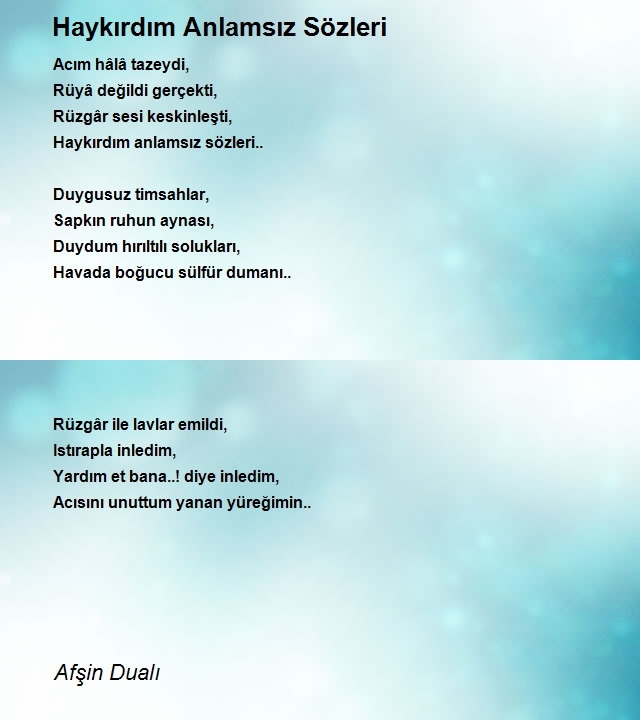 Afşin Dualı