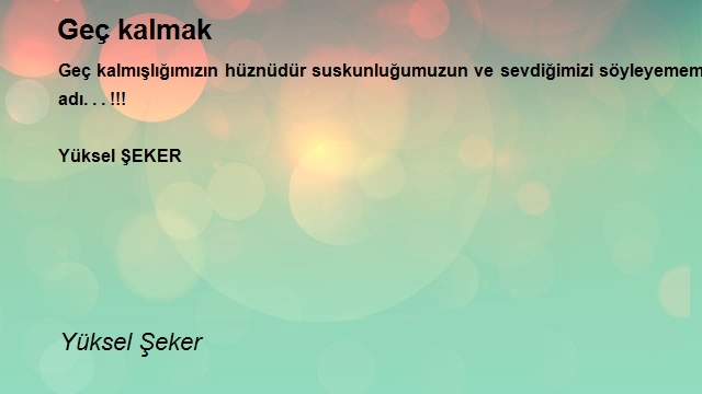 Yüksel Şeker