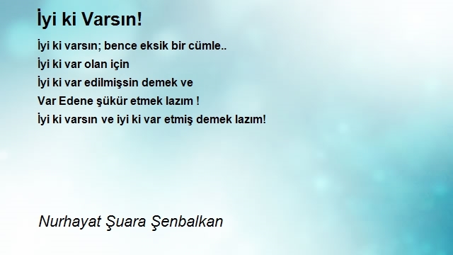 Nurhayat Şuara Şenbalkan