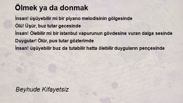 Beyhude Kifayetsiz