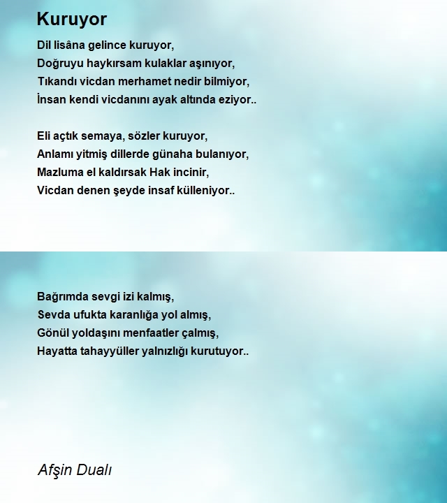 Afşin Dualı