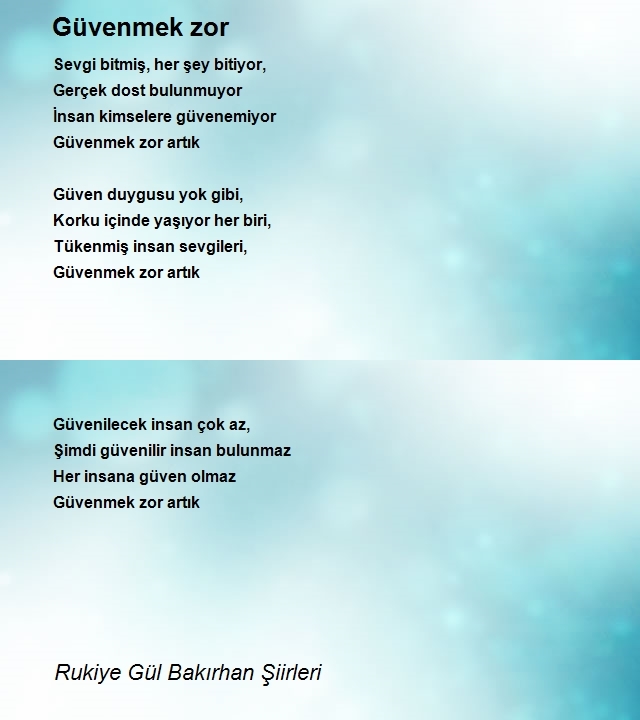 Rukiye Gül Bakırhan Şiirleri