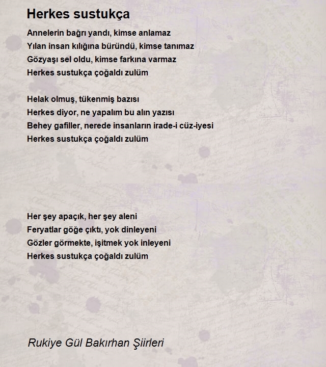 Rukiye Gül Bakırhan Şiirleri