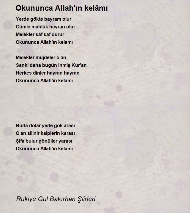 Rukiye Gül Bakırhan Şiirleri