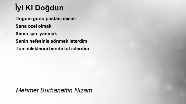 Mehmet Burhanettin Nizam