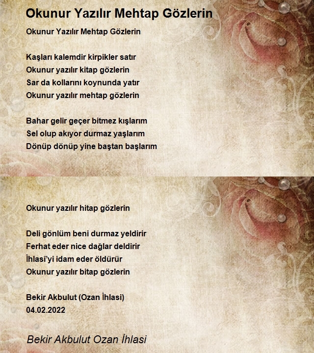 Bekir Akbulut Ozan İhlasi