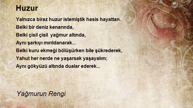 Yağmurun Rengi