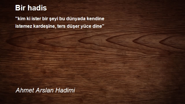 Ahmet Arslan Hadimi