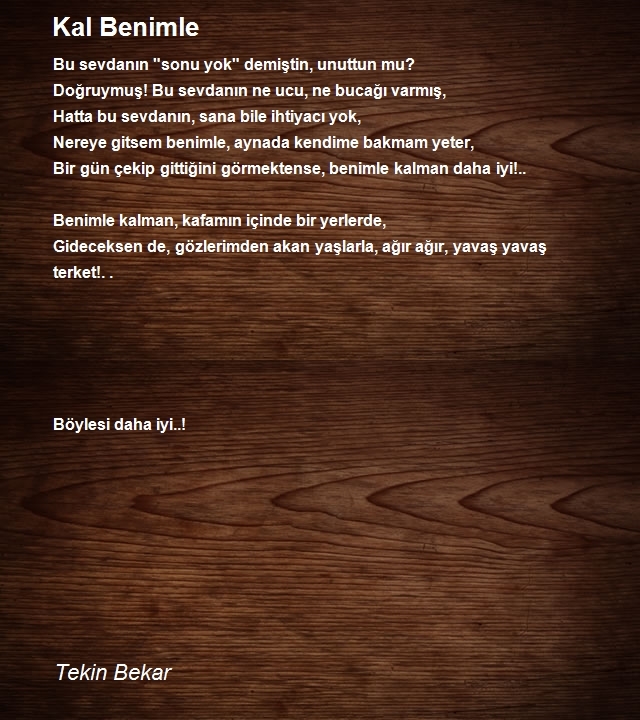 Tekin Bekar