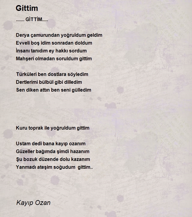 Kayıp Ozan