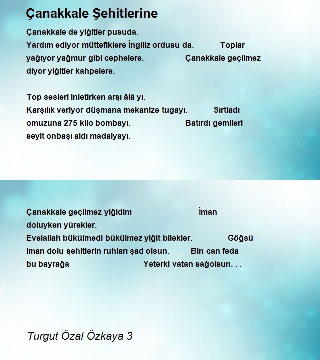 Turgut Özal Özkaya 3