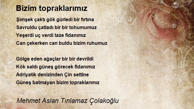 Mehmet Aslan Tınlamaz Çolakoğlu