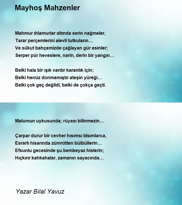 Şair Bilal Yavuz