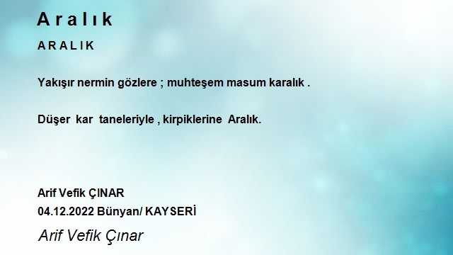 Arif Vefik Çınar