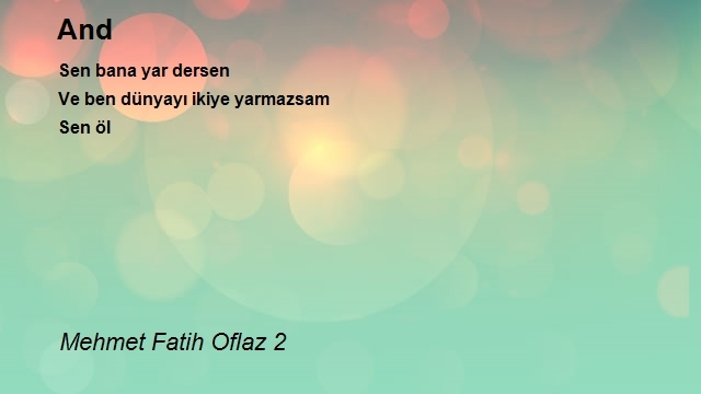 Mehmet Fatih Oflaz 2