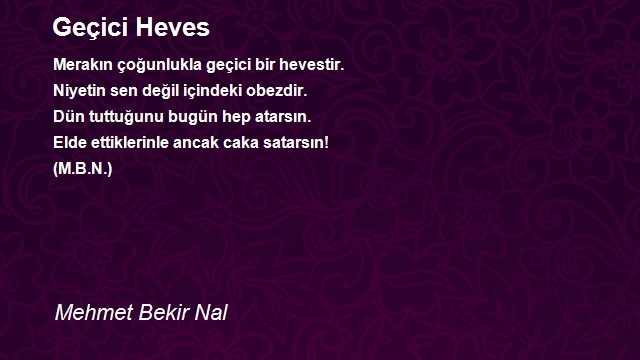 Mehmet Bekir Nal