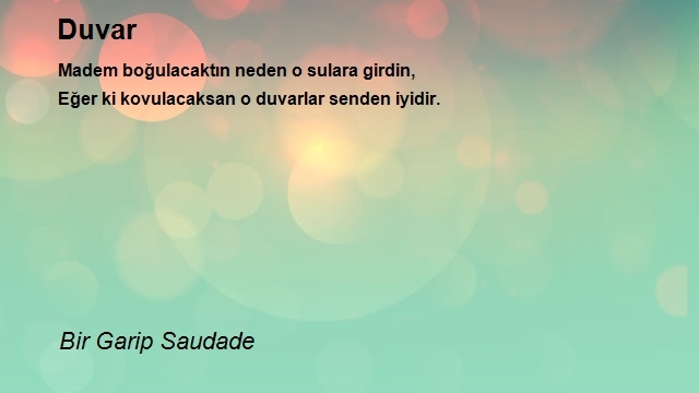 Bir Garip Saudade