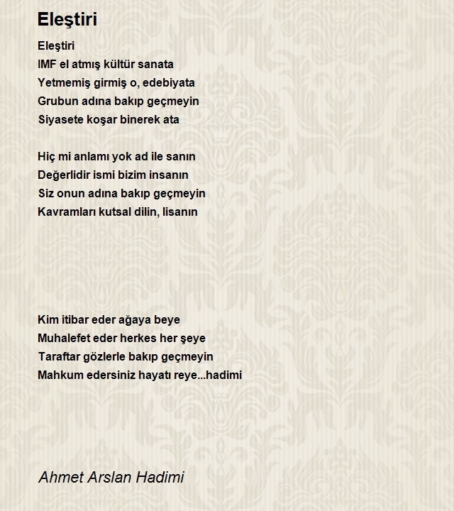 Ahmet Arslan Hadimi