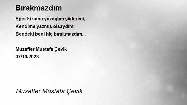 Muzaffer Mustafa Çevik